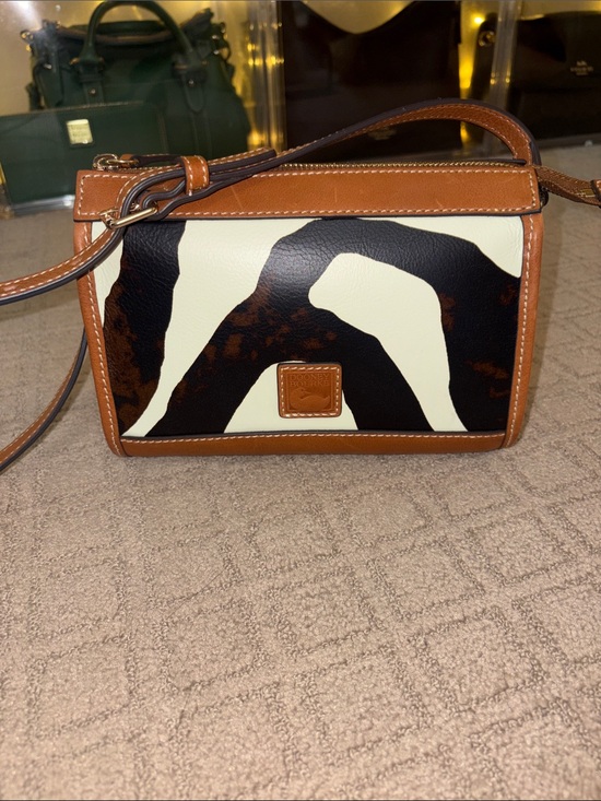 Dooney & Bourke Handbags - Dooney & Bourke Zebra Leather Zip Crossbody
